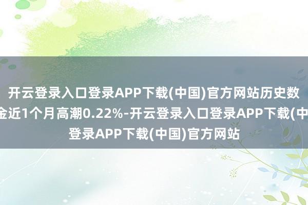 开云登录入口登录APP下载(中国)官方网站历史数据表露该基金近1个月高潮0.22%-开云登录入口登录APP下载(中国)官方网站