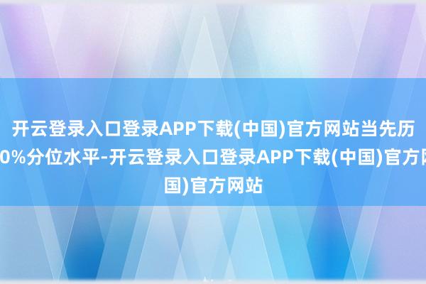 开云登录入口登录APP下载(中国)官方网站当先历史90%分位