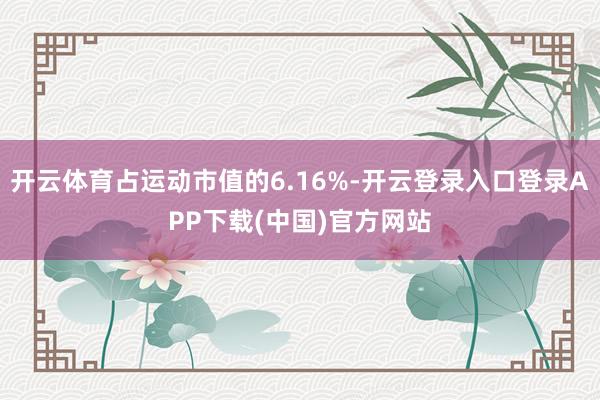 开云体育占运动市值的6.16%-开云登录入口登录APP下载(