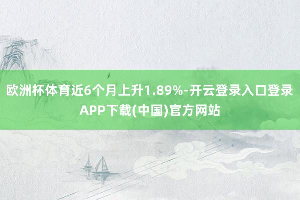 欧洲杯体育近6个月上升1.89%-开云登录入口登录APP下载